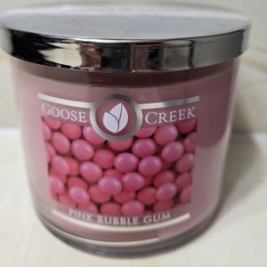 Goose Creek Pink Bubble Gum 3 wick candle